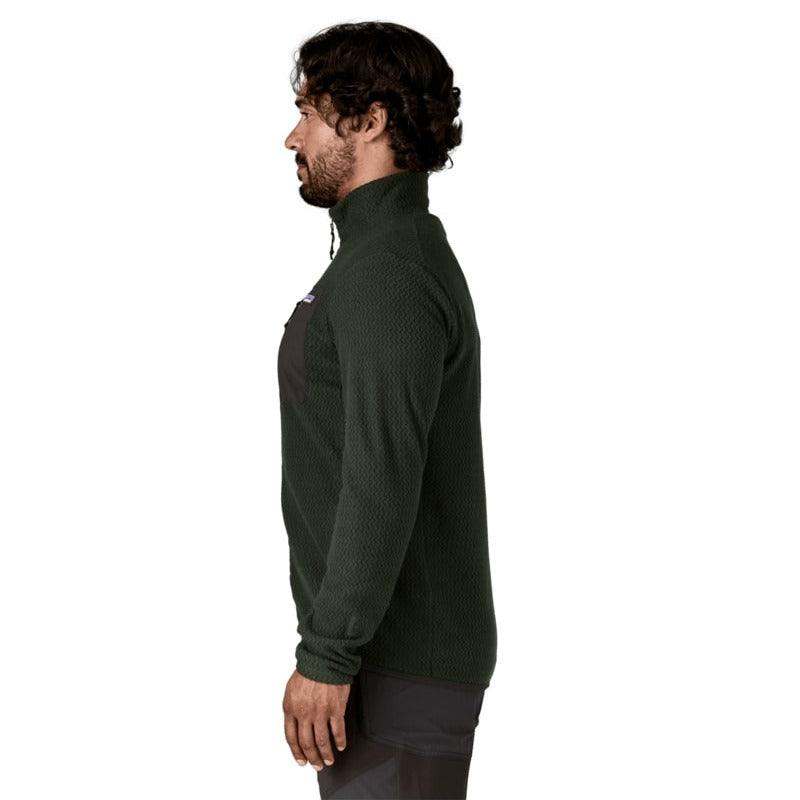 Lightweight M's R1 Air Full-Zip Hoody in breathable recycled polyester with hood and zippered pockets