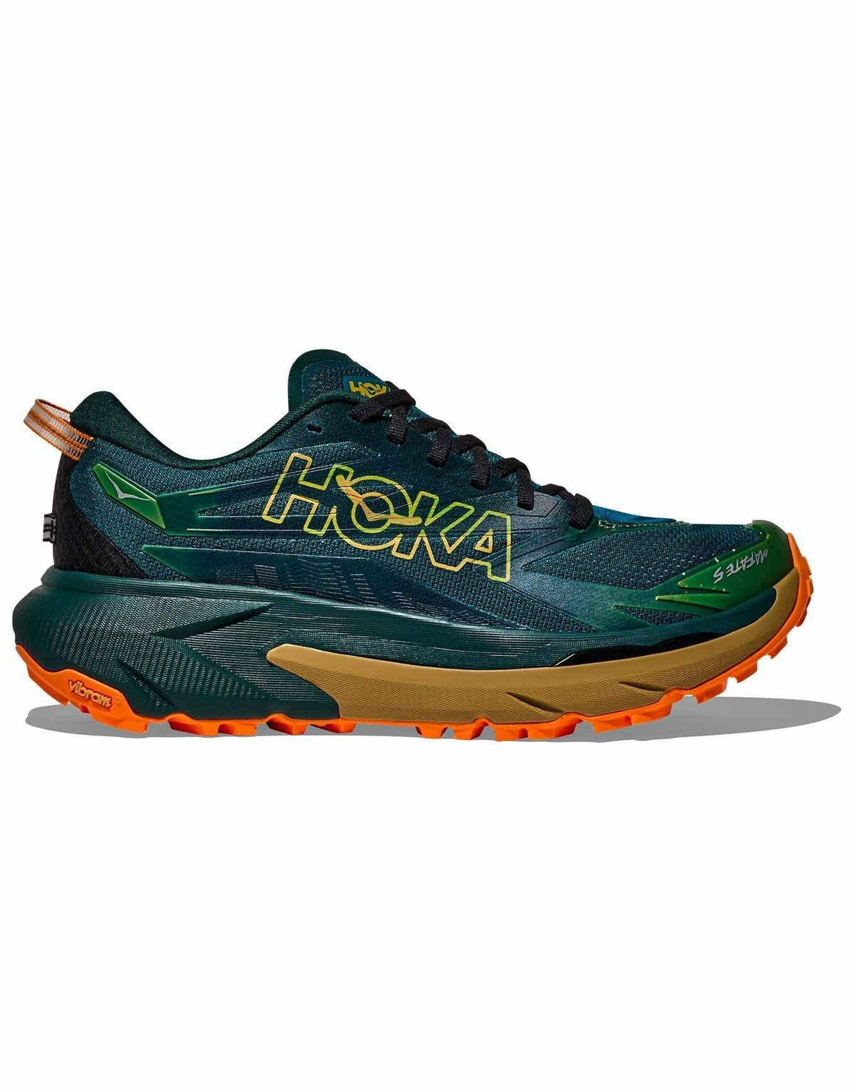 M Mafate 5 trail running shoe with soft cushioning and Vibram Megagrip sole for technical terrain