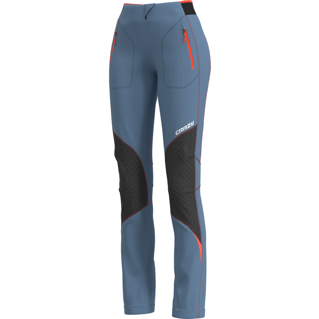 Pant Alpinstar Light women's technical hiking pants with DWR fabric, elastic waistband, zippered pockets, and reinforced knees.