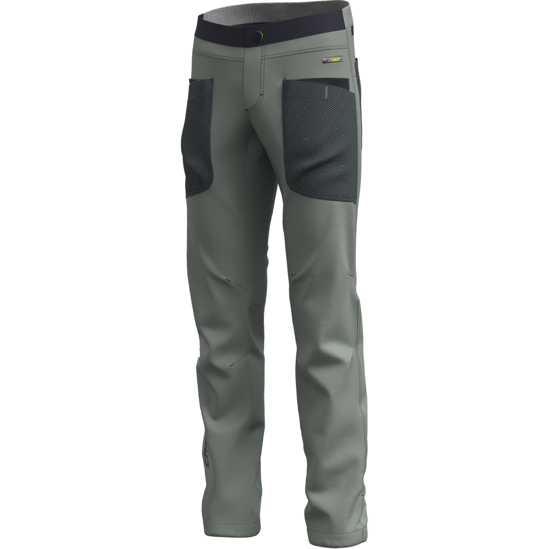 Pant Gulliver Light casual outdoor pants with adjustable waist, multiple pockets, and unique tie-patterned fabric details.