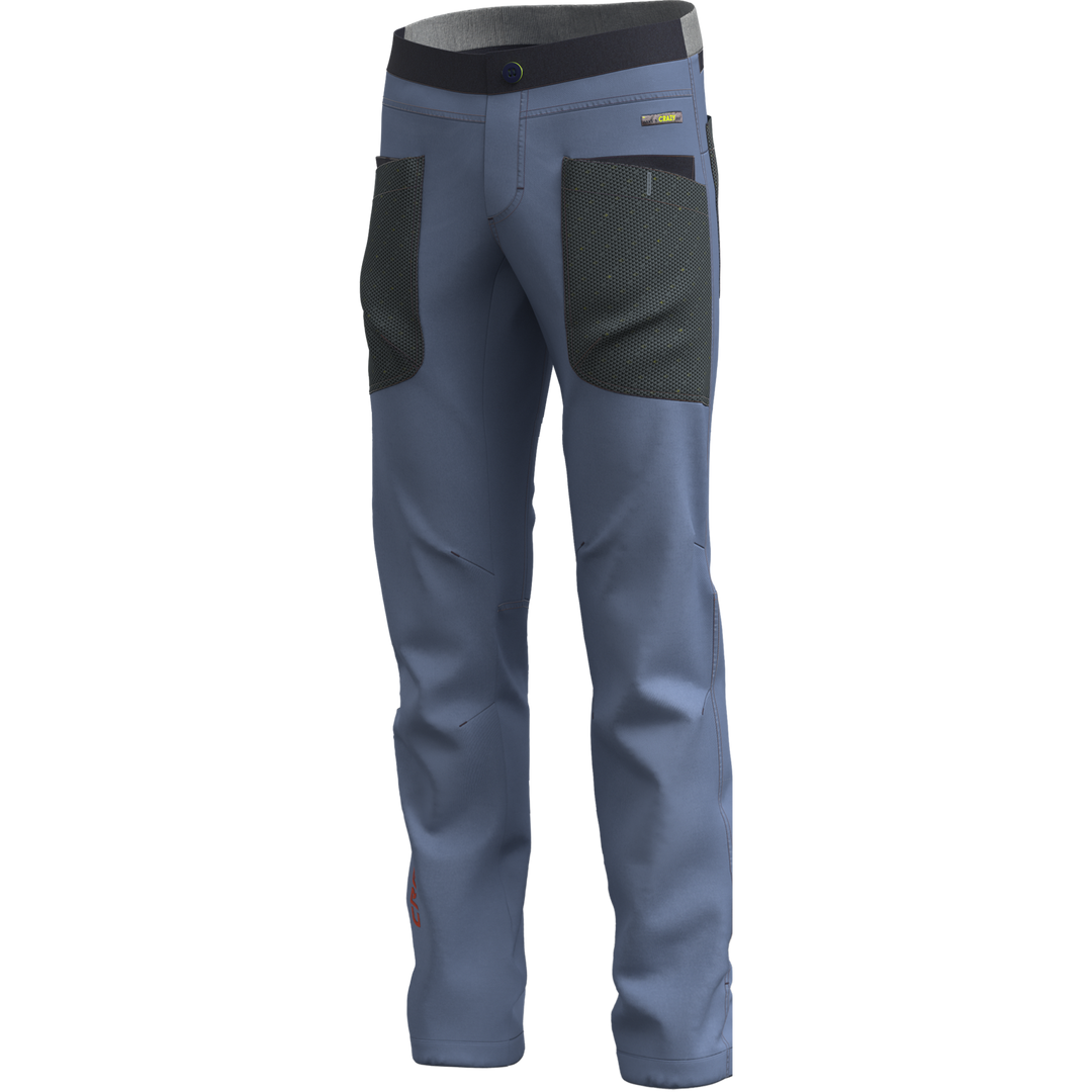 Pant Gulliver light outdoor pants with elastic waistband, multiple pockets, and adjustable hem in indigo jeans style
