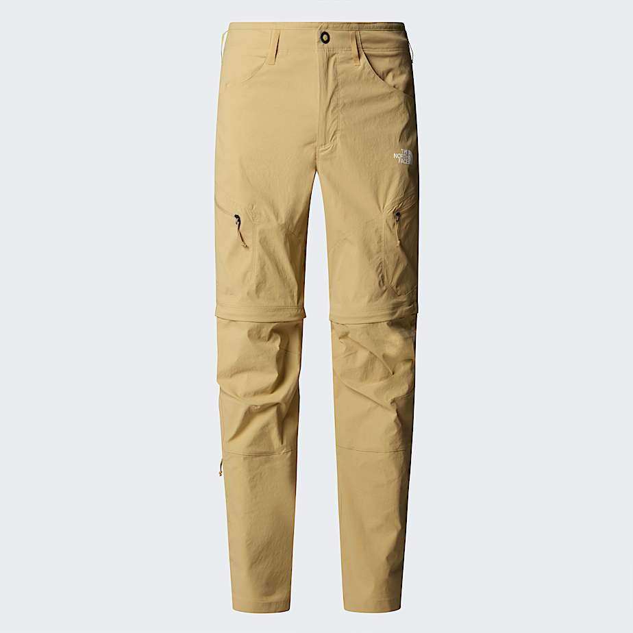 Pantaloni convertibili esplorazione in nylon elasticizzato con tasche in rete e cerniere convertibili