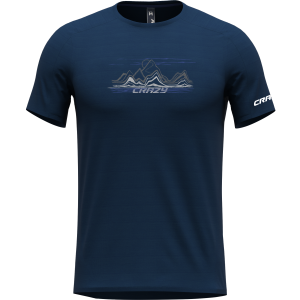 Technical shirt with logo, made from breathable Graphene microfiber, featuring quick-dry properties.