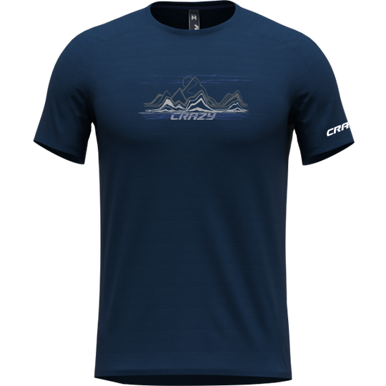 Technical shirt with logo, made from breathable Graphene microfiber, featuring quick-dry properties.