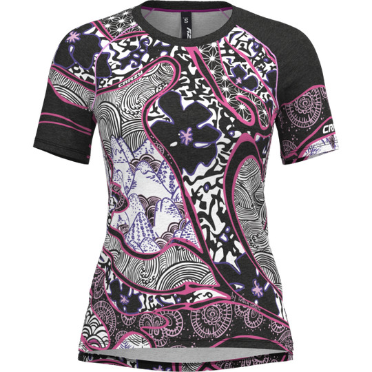 Shirt Wonder Magic T-shirt with unique prints, made from soft Tencel fabric, featuring moisture-absorbing properties and contrast flat seams.