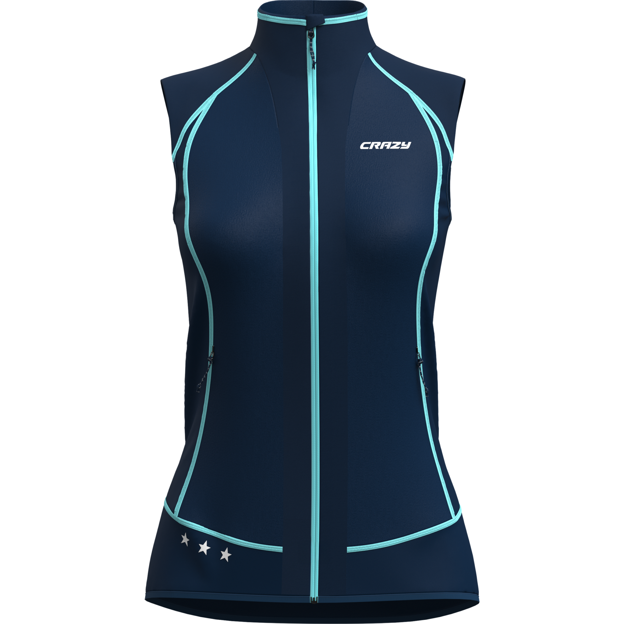 Vest Alpinstar Light trekking vest in lightweight Endurance Light fabric with zippered pockets and reflective logos
