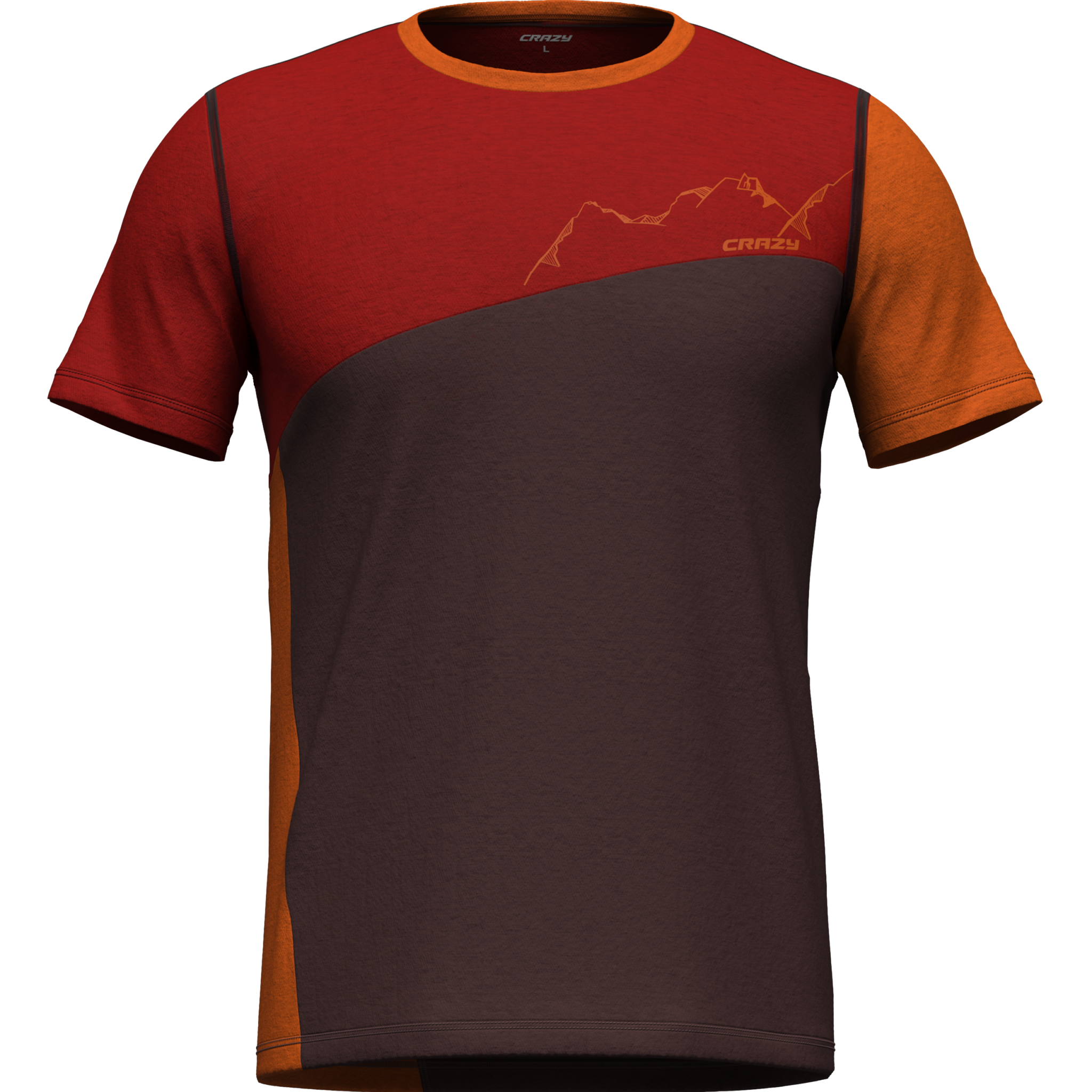 T-shirt Gulliver con taglio geometrico e tessuto di canapa naturale per il tempo libero
