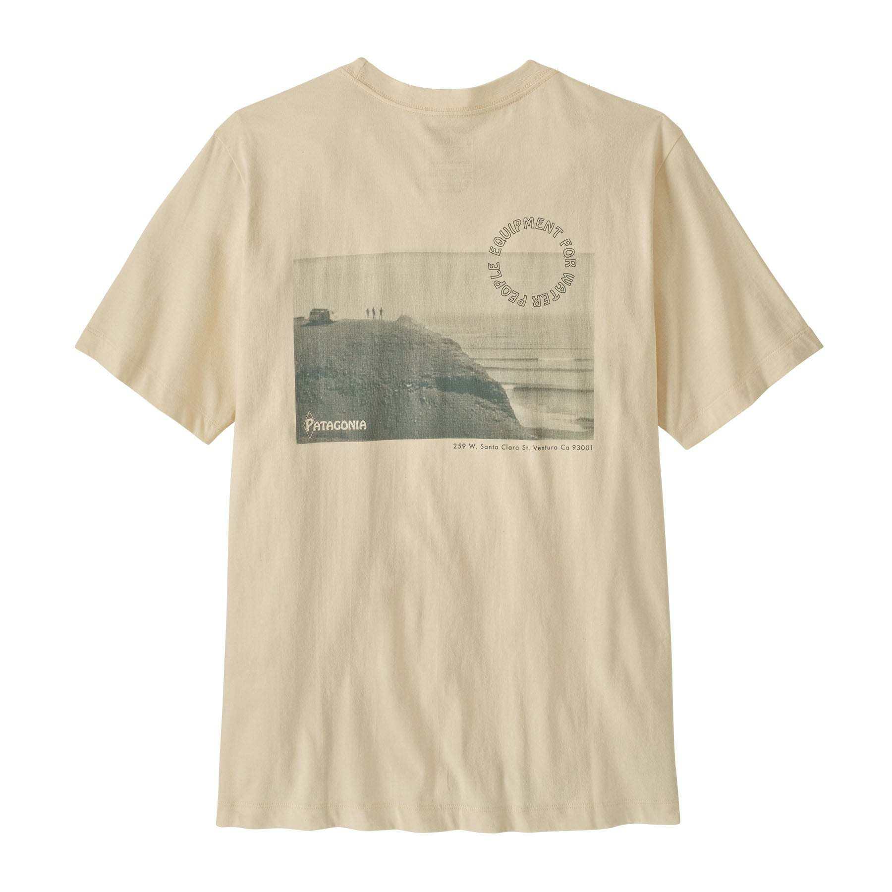 "Water People Spotter" T-shirt in organic cotton with graphics inspired by the trip of Yvon Chouinard and friends in 1968