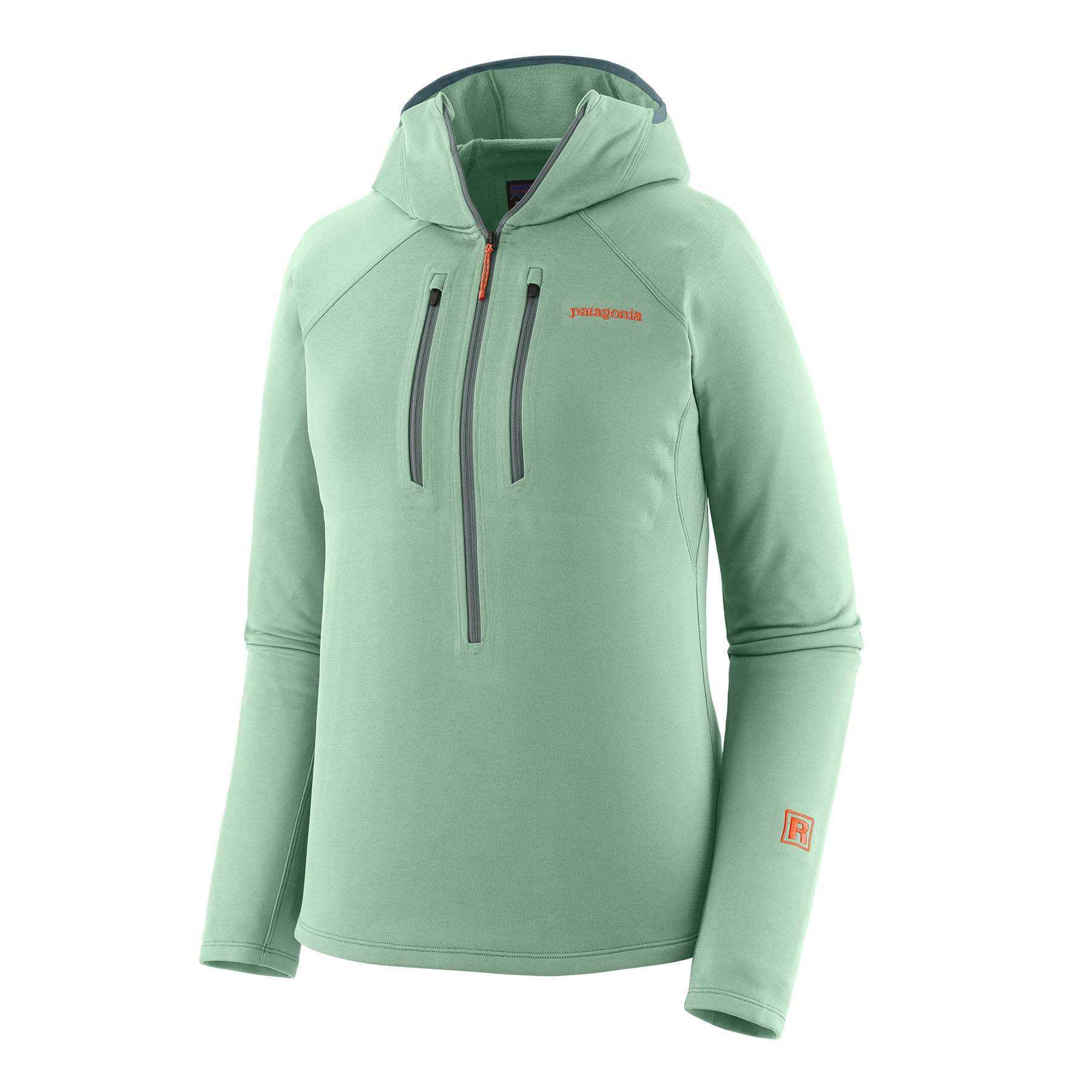 W's R1 Ultralight Hoody breathable technical fleece for big-wall climbing with abrasion-resistant fabric
