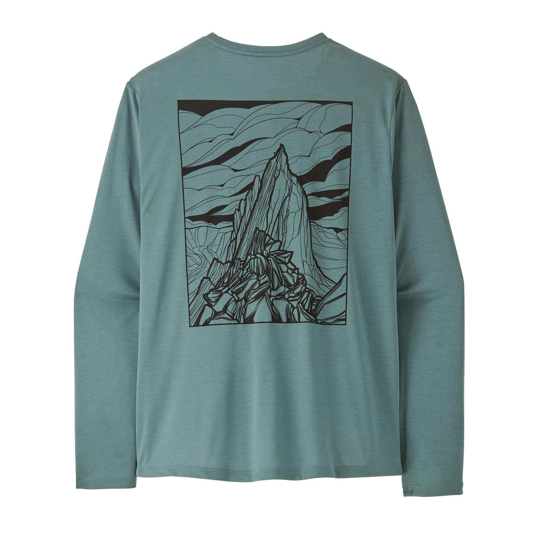M's L/S Cap Cool breathable and flexible technical shirt in recycled polyester with HeiQ® odor control Mint
