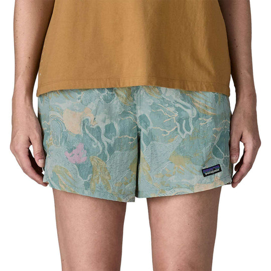 Shorts W's Baggies da donna in nylon riciclato con vita elasticizzata e trattamento idrorepellente DWR senza PFAS, lunghezza interna 13 cm.