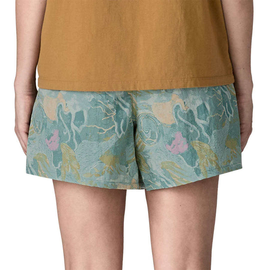 Shorts donna W's Baggies in nylon riciclato con vita elasticizzata e tasche frontali, lunghezza 13 cm