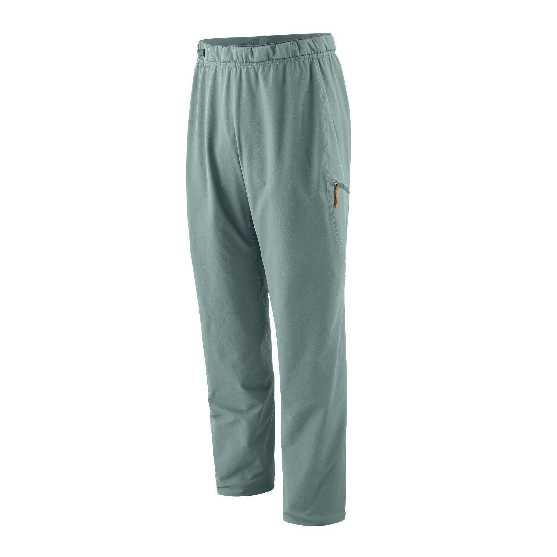 Pantaloni da arrampicata Patagonia Free Wall Pant uomo in nylon riciclato, flessibili e resistenti con tasche con cerniera.