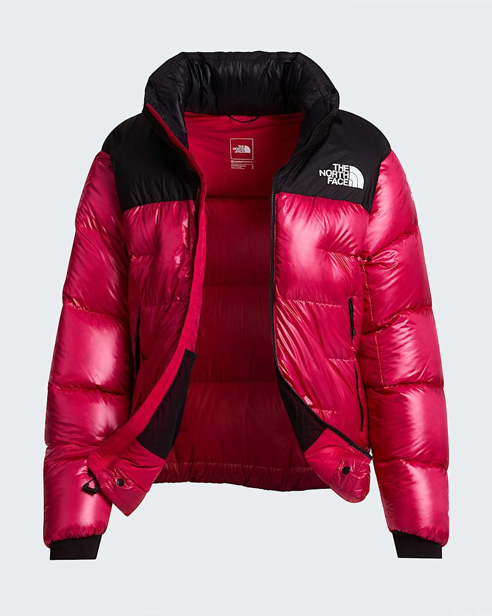The North Face W Summit Nuptse Jacket NF0A8H3E UL2, TNF Black/Lali Guran - capo aperto e interno