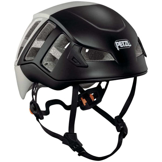 Casco Petzl Meteor ligero y ventilado para escalada y alpinismo con diseño envolvente y clip para linterna frontal