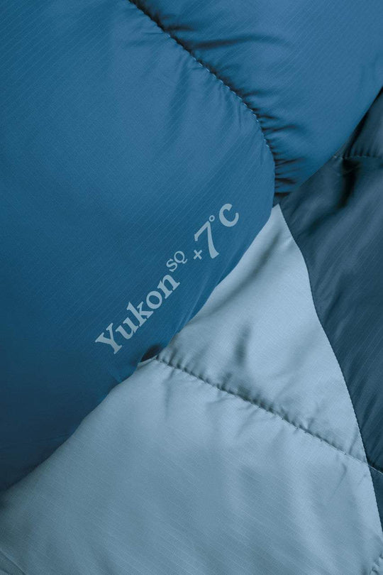 Sacco Yukon Square per temperature fino a +7° C, sacco a pelo quadrato leggero e traspirante.