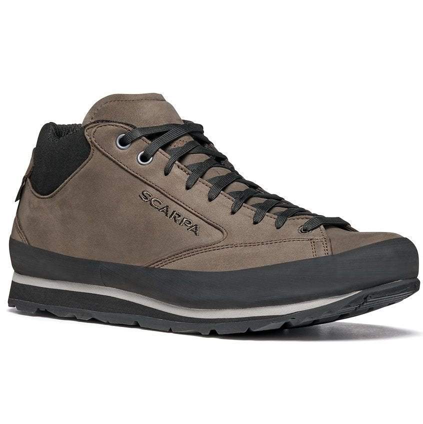 Brown Aspen Gtx shoe with nubuck leather, protective rubber, and GORE-TEX lining.