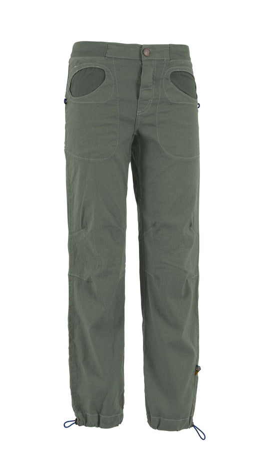 Rondo Flax outdoor climbing pants in linen and organic cotton with adjustable waist and ankles.