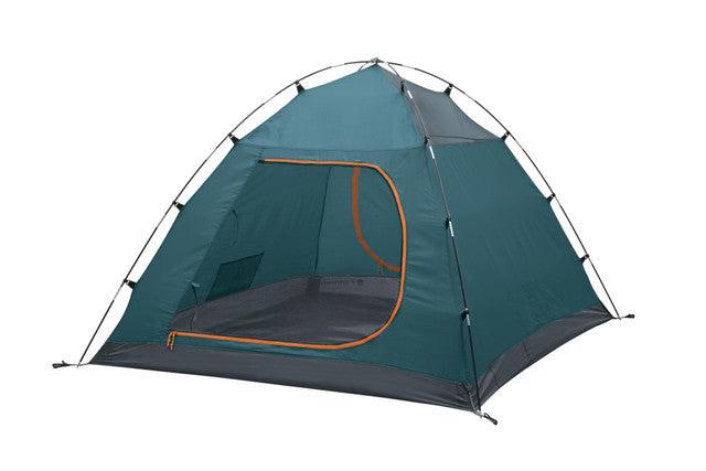 Tenda Tenere 3 montata in campeggio all'aperto con cielo sereno