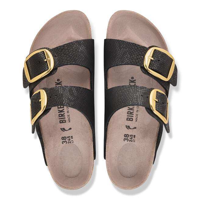 Birkenstock Arizona Big Buckle Synthetics Python Black - vista superior