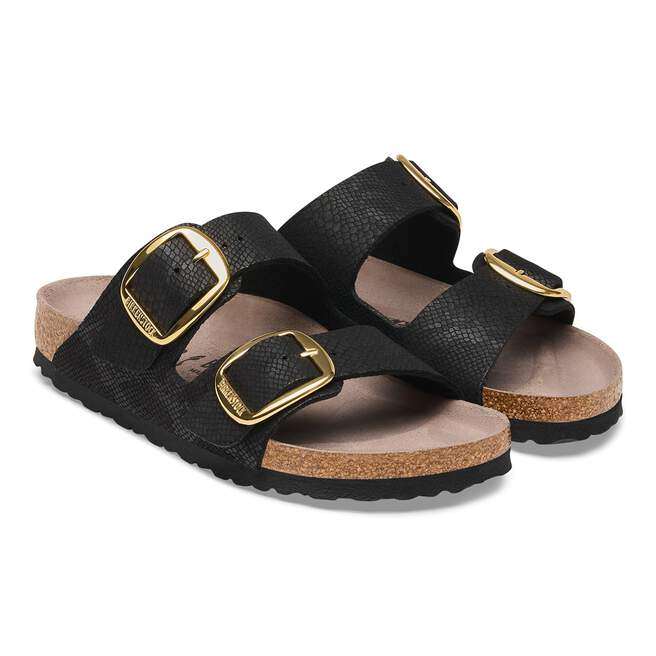 Birkenstock Arizona Big Buckle Synthetics Python Black - par de sandalias