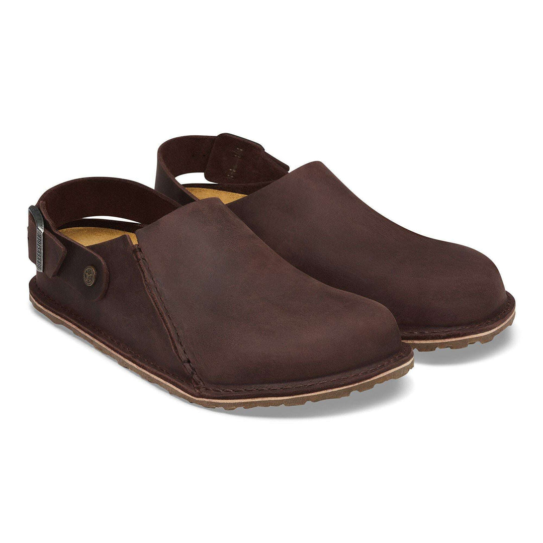Birkenstock Lutry Premium Oiled Leather - Habana - coppia in prospettiva