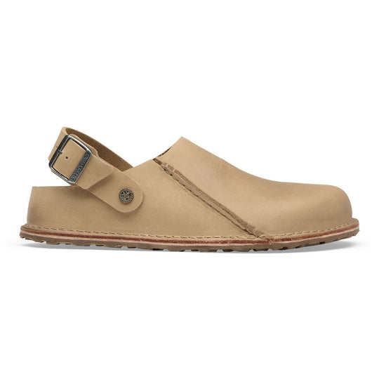 Birkenstock Lutry Premium Oiled Leather - Tabacco Brown - vista laterale