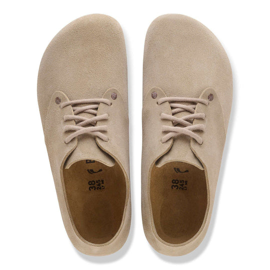 Birkenstock Maine Suede Leather - Taupe - vista dall’alto della coppia