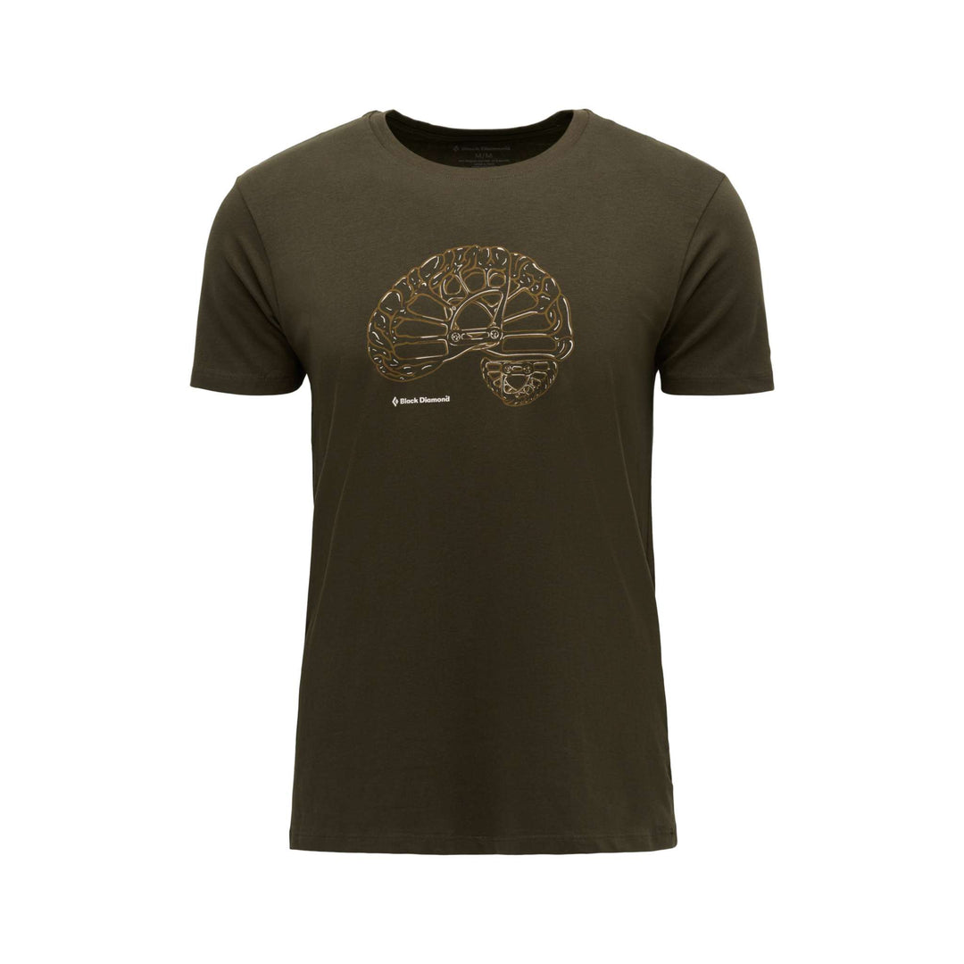 Black Diamond Brain On Camalot Short Sleeve Tee Dark Moss