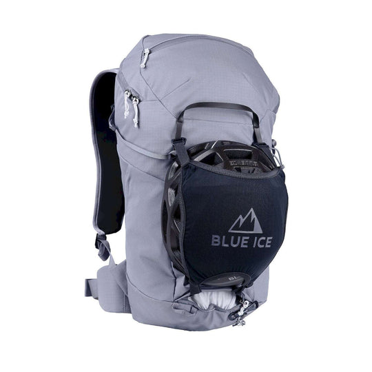 Blue Ice Prisma 24 Pack hiking backpack with ventilated back and climbing gear attachments