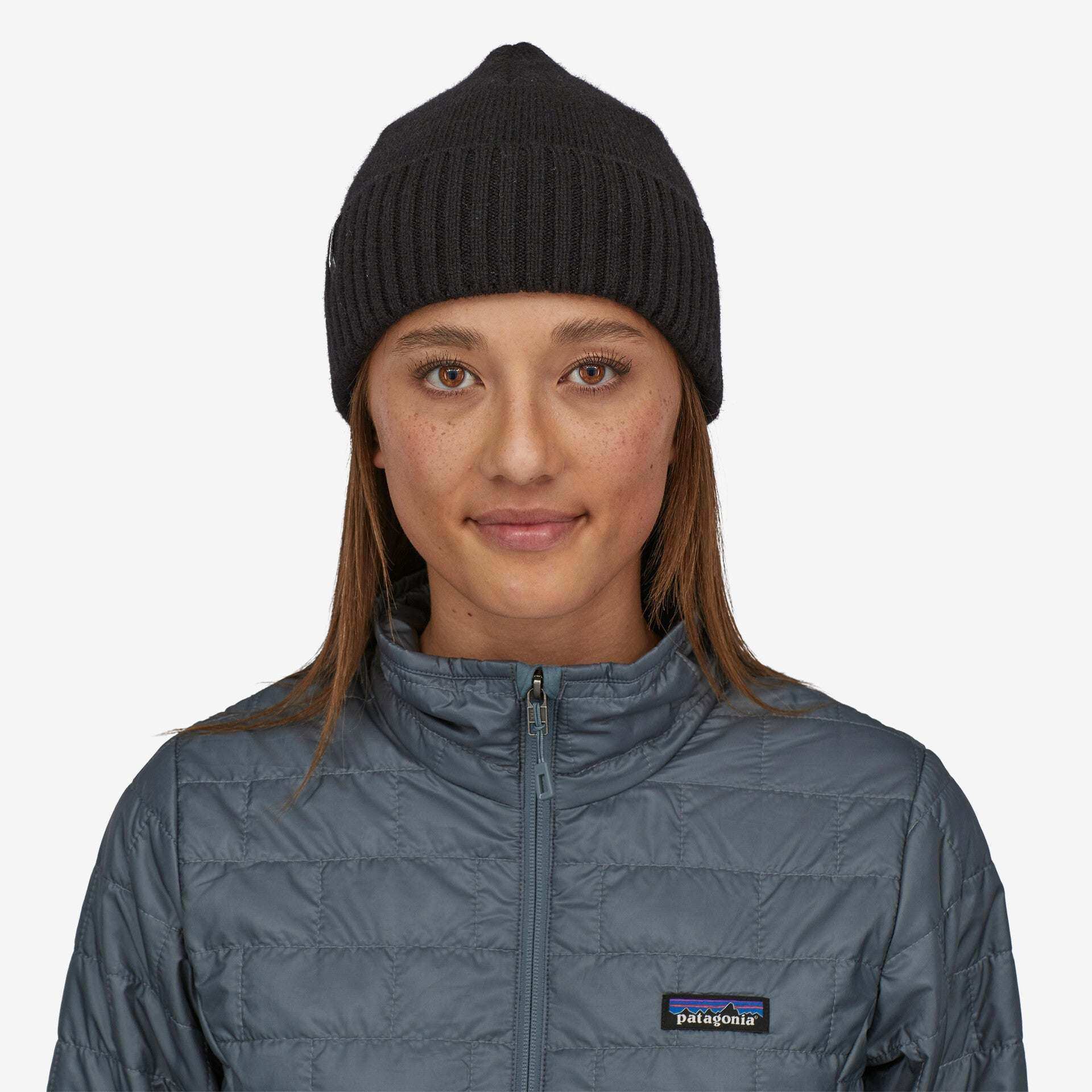 Brodeo beanie made of warm recycled wool and nylon blend with ribbed cuff, Fair Trade Certified berretto Brodeo