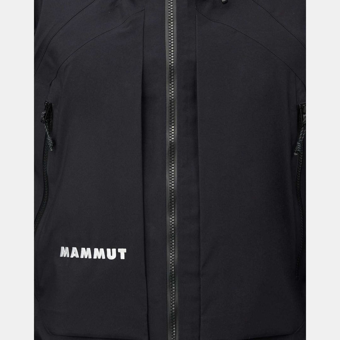 Mammut Eiger Nordwand Pro HS Hooded Jacket Men Black – dettaglio zip frontale