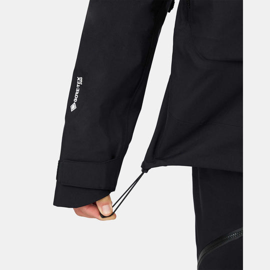 Mammut Eiger Nordwand Pro HS Hooded Jacket Men Black – dettaglio regolazione del fondo