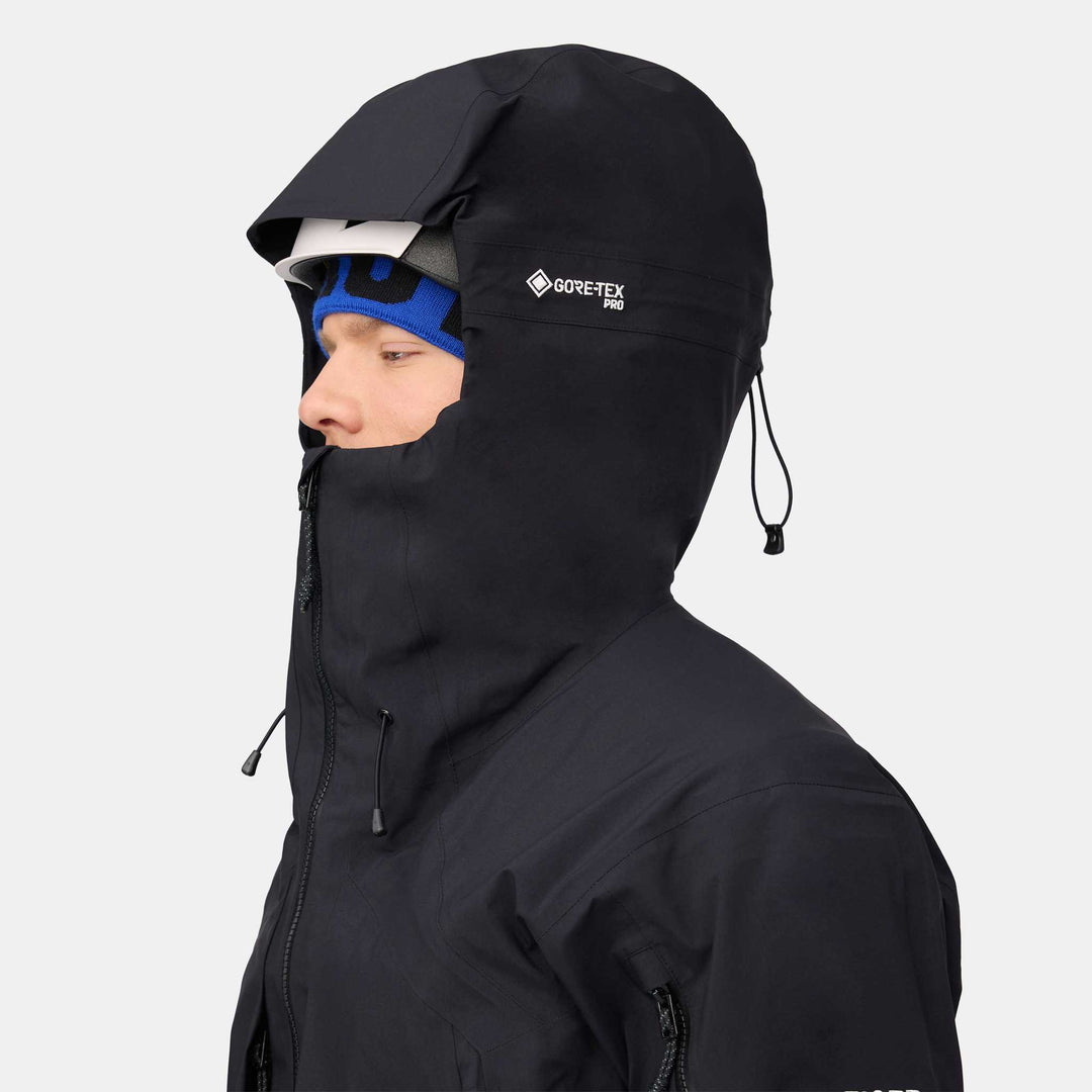 Mammut Eiger Nordwand Pro HS Hooded Jacket Men Black – dettaglio cappuccio