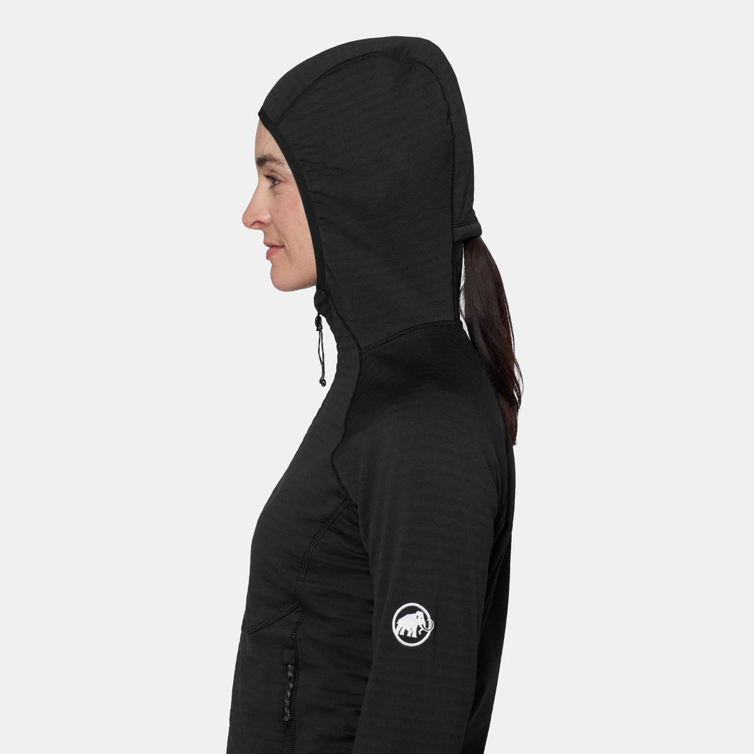 Mammut Taiss ML Hooded Jacket Women Black – dettaglio cappuccio