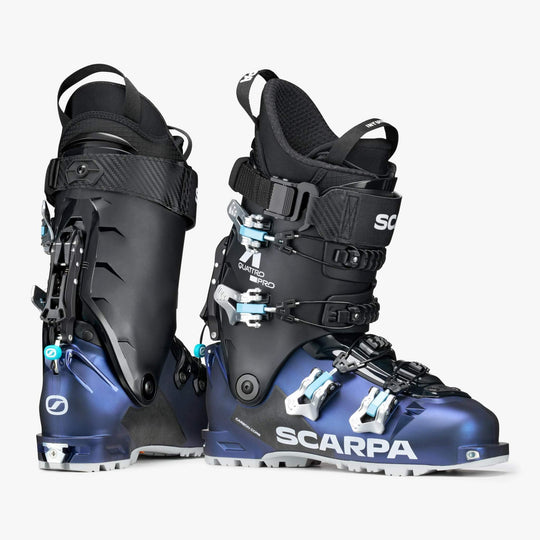 SCARPA 4-Quattro Pro Blue Pearl/Silver – coppia: vista a tre quarti