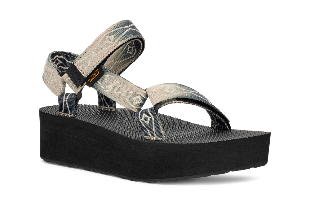 Teva Flatform Universal Sunscape donna Waterless Black/Cream WKC, tre quarti anteriore