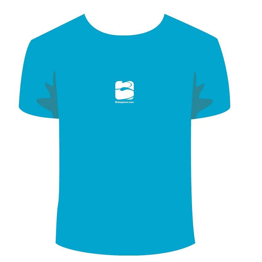 Bshopzone Woman 100% cotton blue T-shirt.