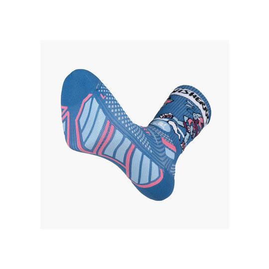 Calze BV Sport Trail Ultra Collector DBDB Finisher, calza blu, dettaglio della pianta