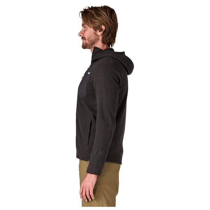M's R1 Air Full-Zip Hoody lightweight breathable recycled polyester technical fleece with hood and zipped pockets
