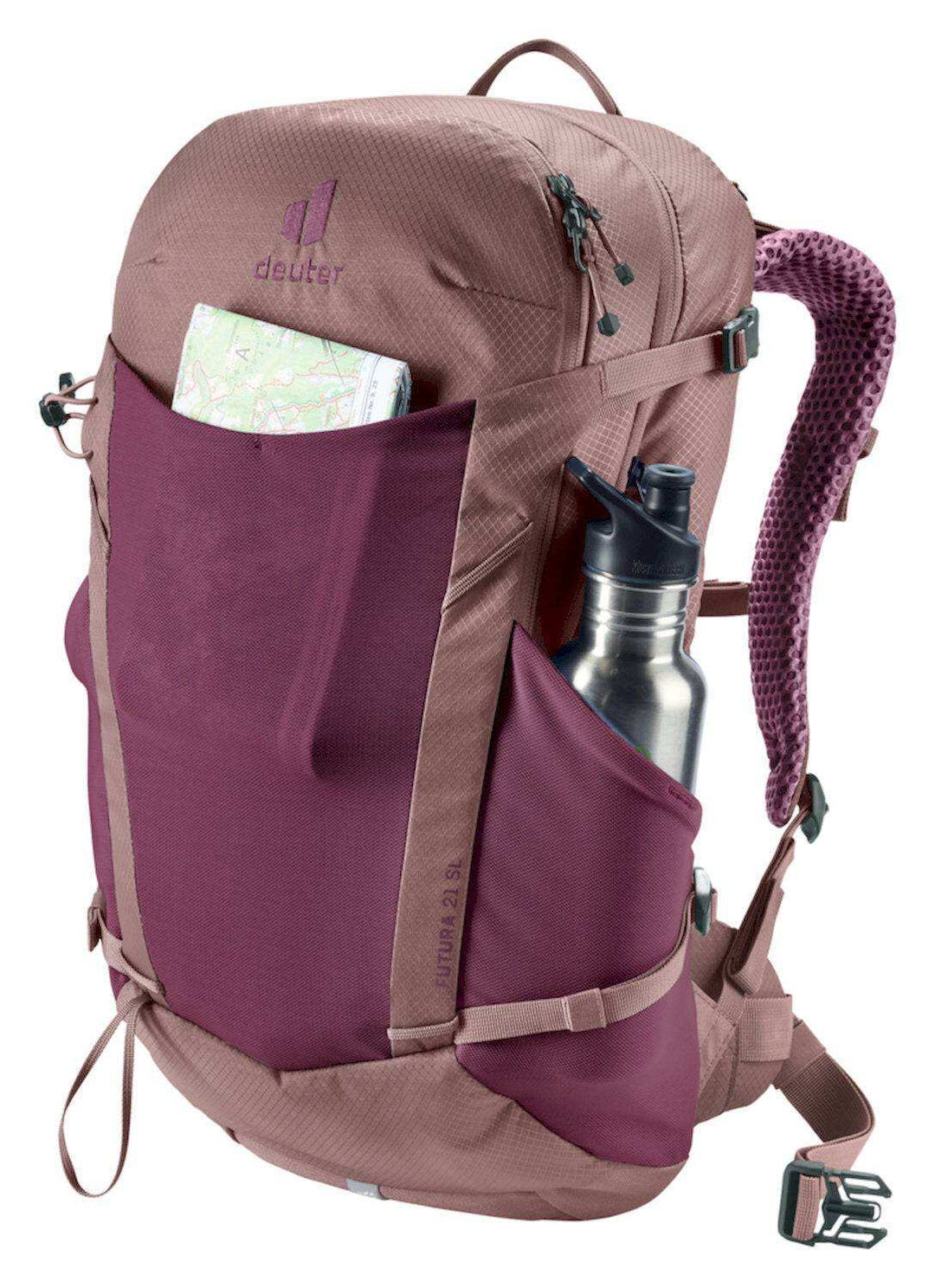Zaino da trekking Futura 21 Sl leggero e ventilato con spallacci ergonomici e ampi scomparti.