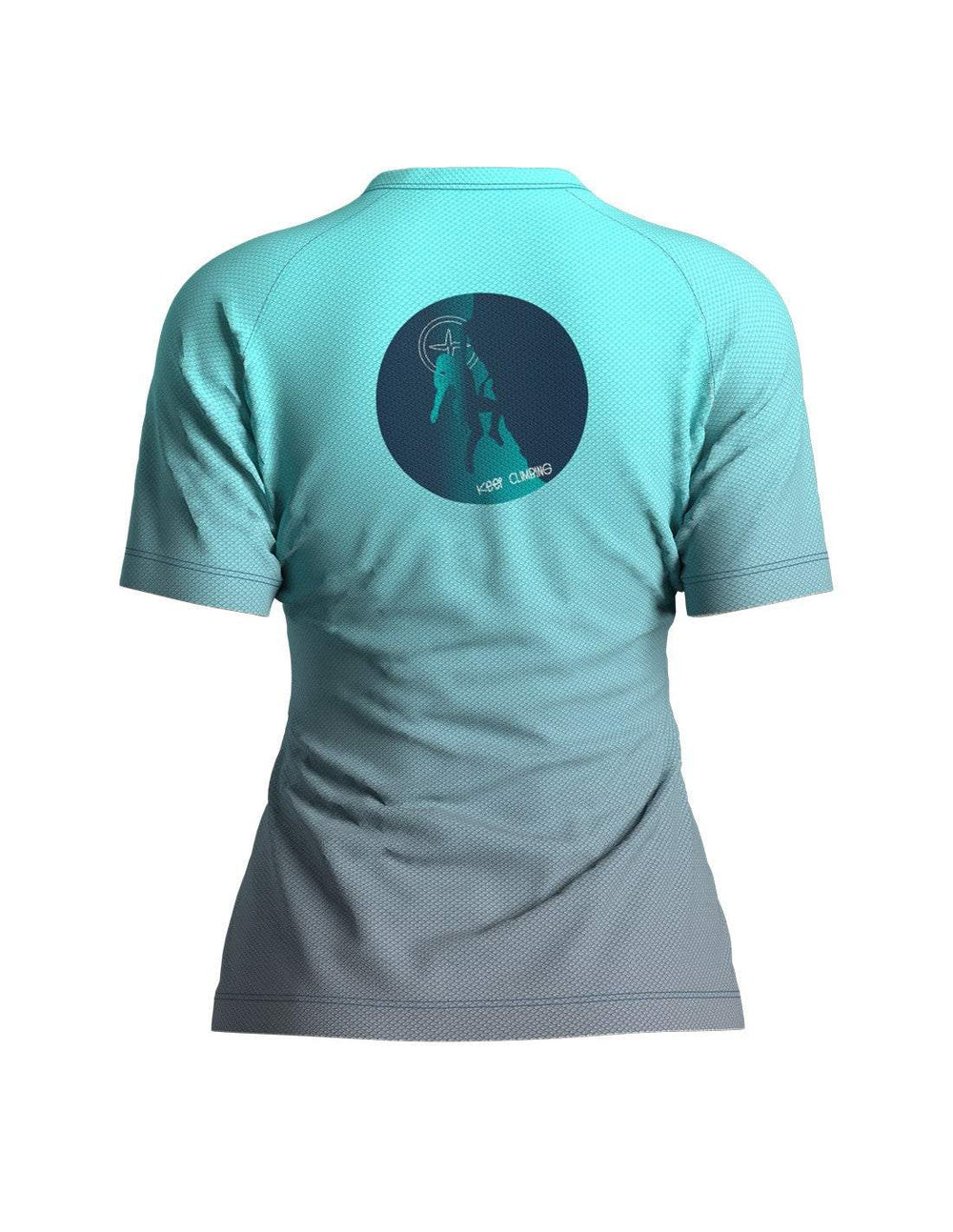 Maglietta tecnica da donna Dru Lady per attività outdoor color Ceramic e Gibraltar Sea, leggera e traspirante