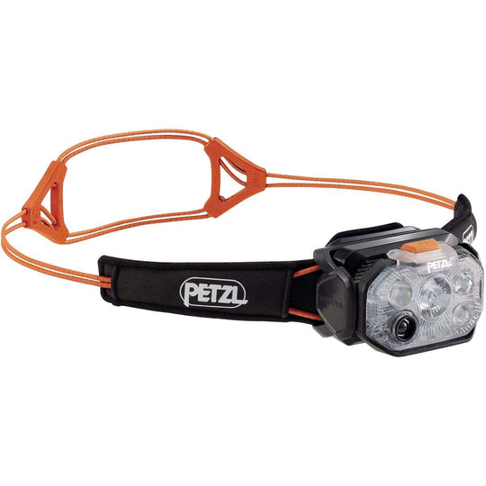 Lampada frontale Swift RL 1200 lumen con tecnologia Reactive Lighting e fascia elastica regolabile per escursioni notturne