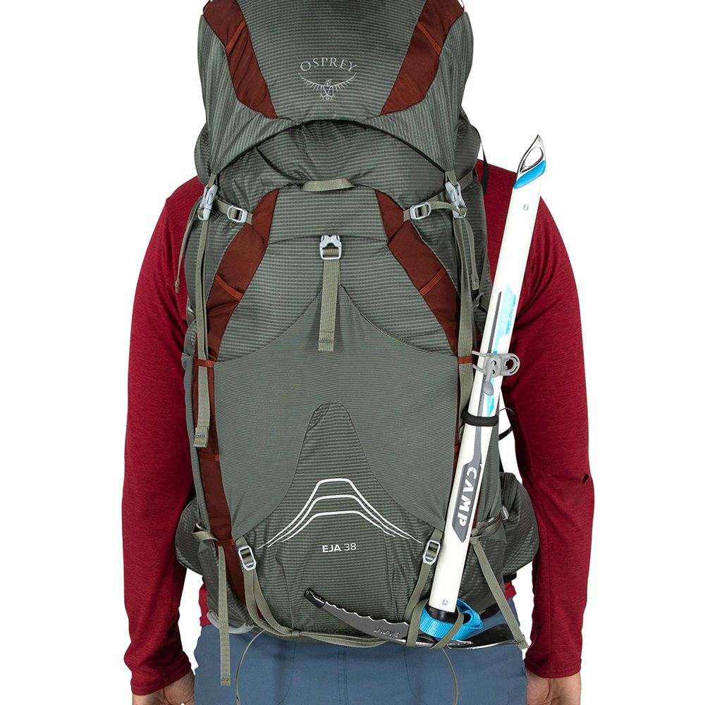Lightweight Eja 38 women's hiking backpack with adjustable suspension system and durable design.