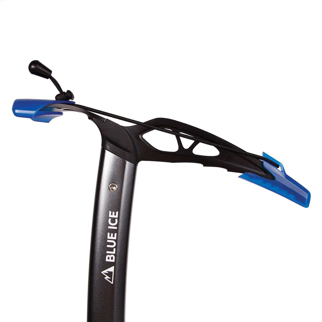Lightweight Falk Ice Axe with chrome steel head and aluminum handle for skiers and climbers.