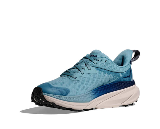 HOKA Challenger Atr 7 Gtx donna Raindrop/Grout, vista di tre quarti dal lato interno