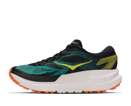 HOKA Mafate X uomo Black/Electric Aqua, vista laterale interna