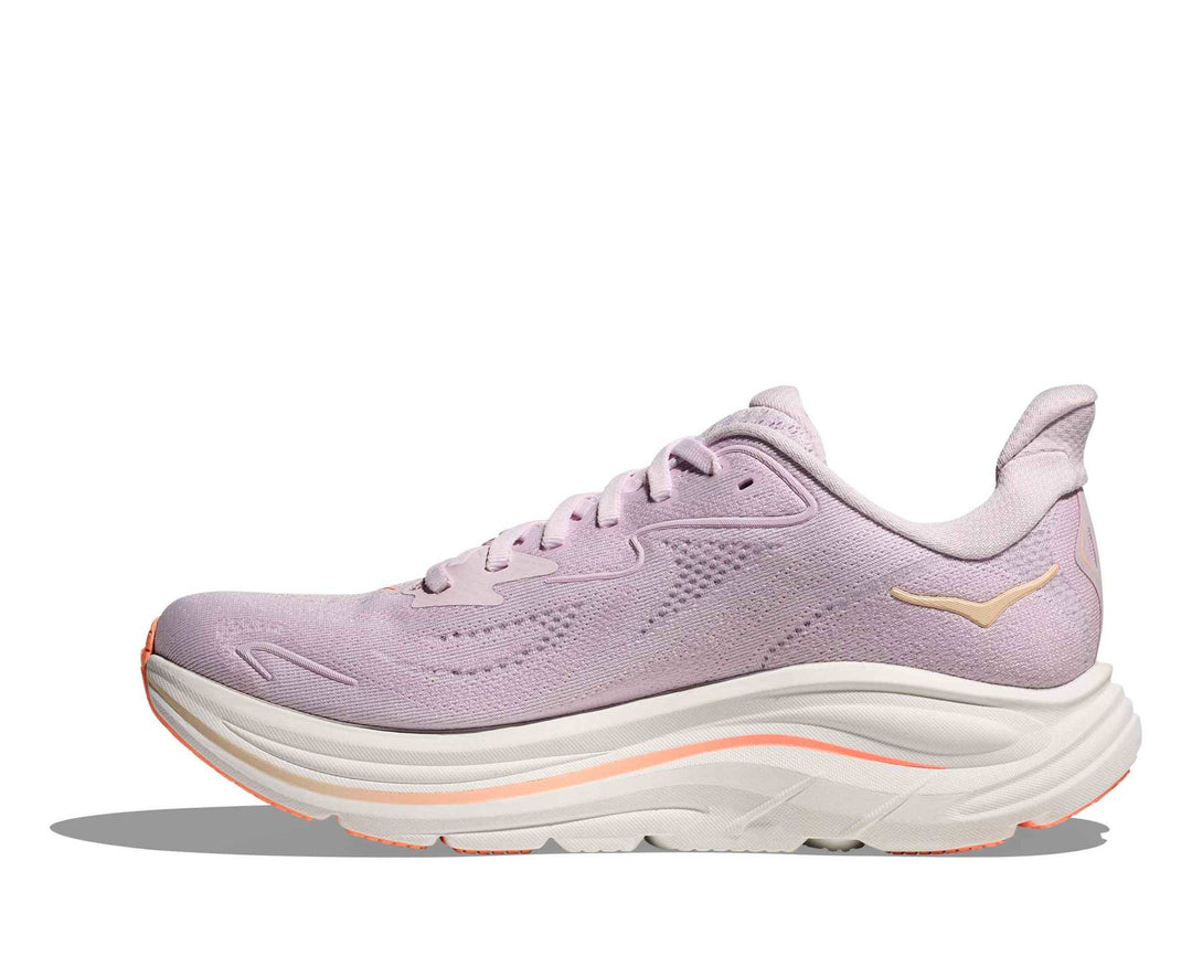 HOKA Clifton 10 donna Lilac Cream/Tangerine Glow, vista laterale interna