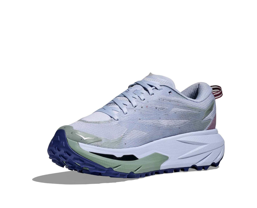 HOKA Mafate 5 donna Ambient Blue/Rosemary, vista di tre quarti dal lato interno