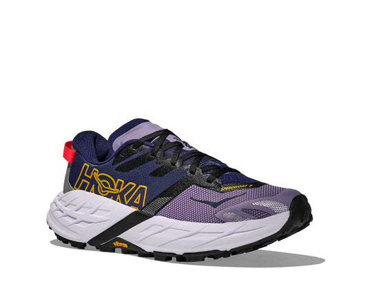 HOKA Speedgoat 7 donna Berry Jam/Starlight Glow, vista di tre quarti frontale